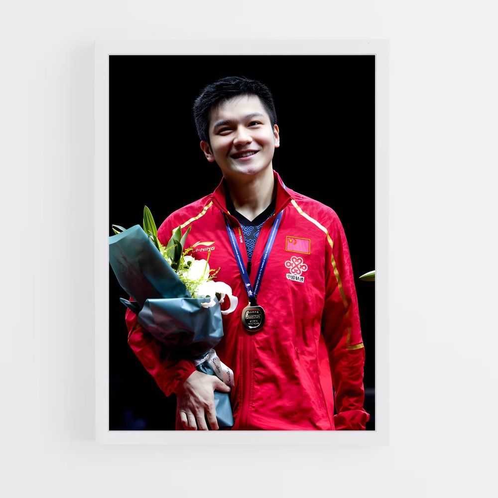 Poster Sourire en Fleurs – affiche Tennis de table (vue 3)